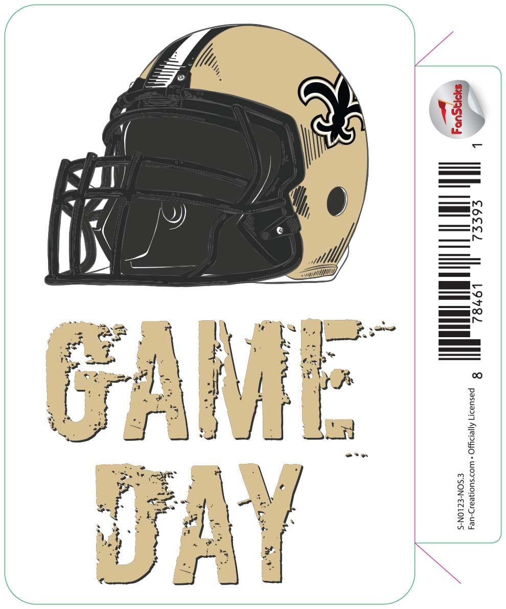 fan creations New Orleans Saints 3in Decal Game Day Helmet