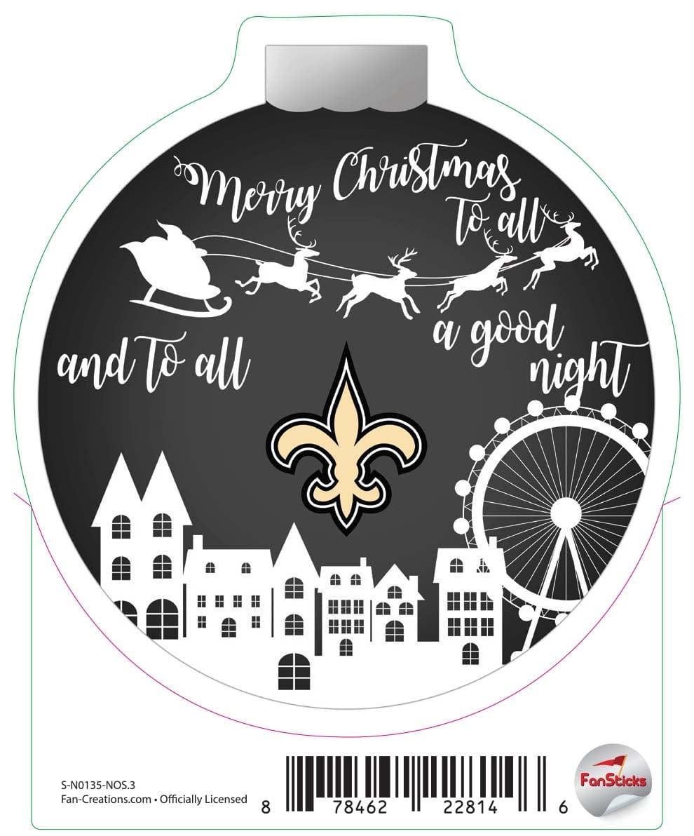 fan creations New Orleans Saints 3in Decal Town Ornament