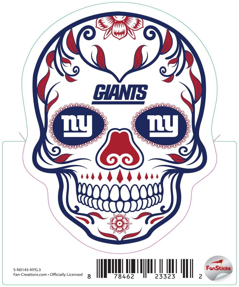 fan creations New York Giants 3in Decal Sugar Skull