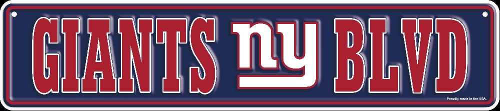 fan creations New York Giants Team Boulevard Metal 4x18