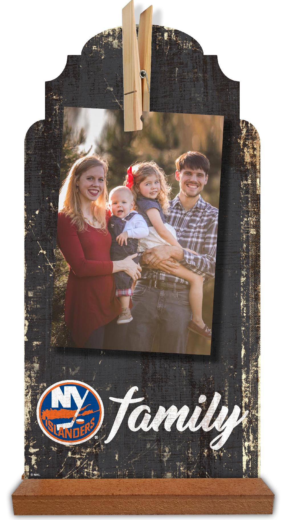 fan creations New York Islanders Family Clothespin 6x12