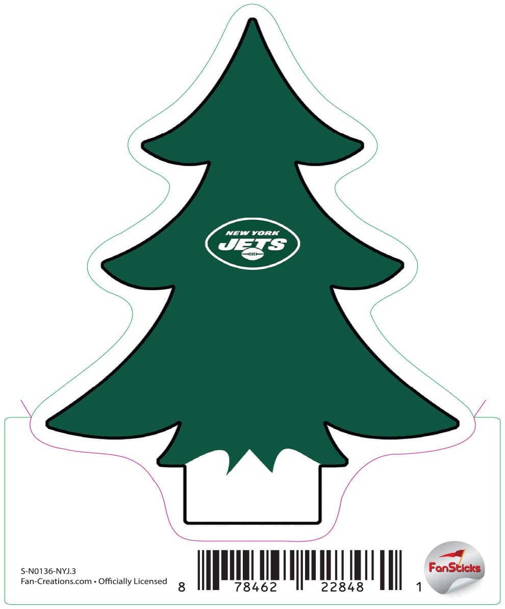 fan creations New York Jets 3in Decal Christmas Tree