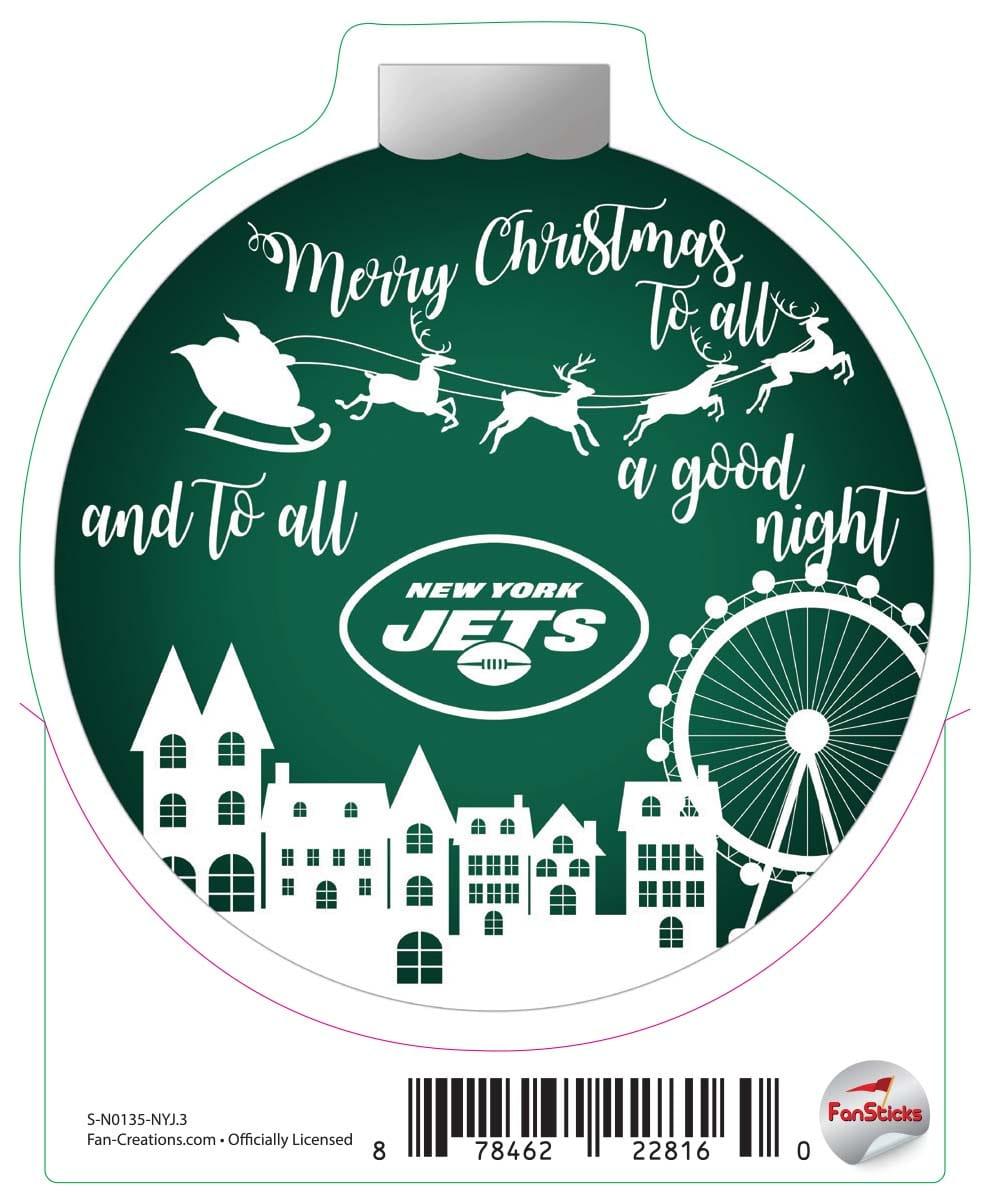 fan creations New York Jets 3in Decal Town Ornament