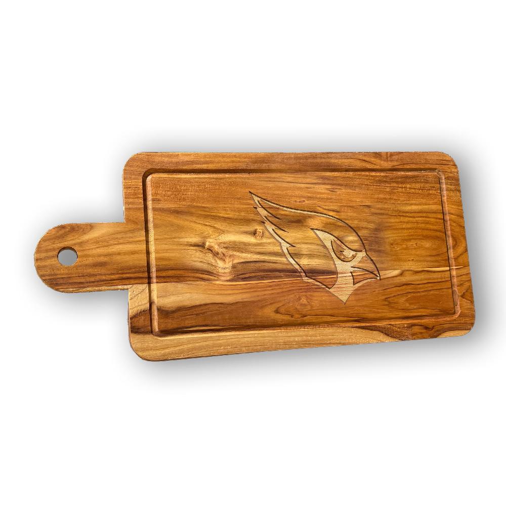 fan creations NFL Arizona Cardinals Solid Teak Rectangular Cheese Board
