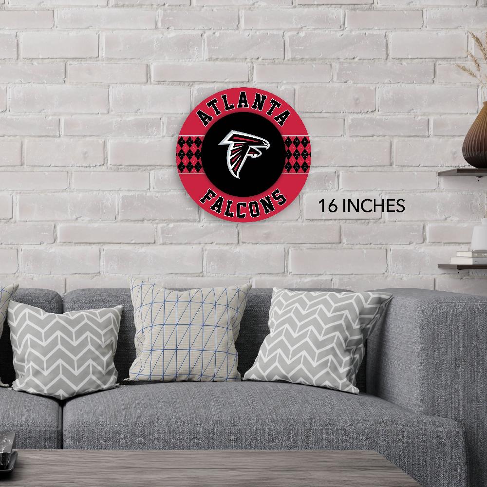 fan creations NFL Atlanta Falcons Argyle 16inc Circle Wall Art