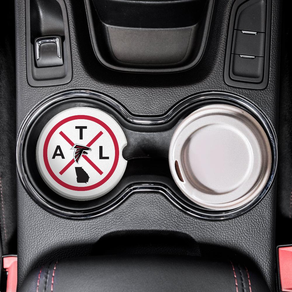 fan creations NFL Atlanta Falcons-Ceramic Car Coaster – Railroad Crossing Sign Design - 2 pack