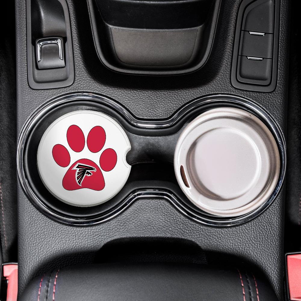 fan creations NFL Atlanta Falcons -Themed Ceramic Car Coaster – 2.5" Paw Print Design - 2 Pack