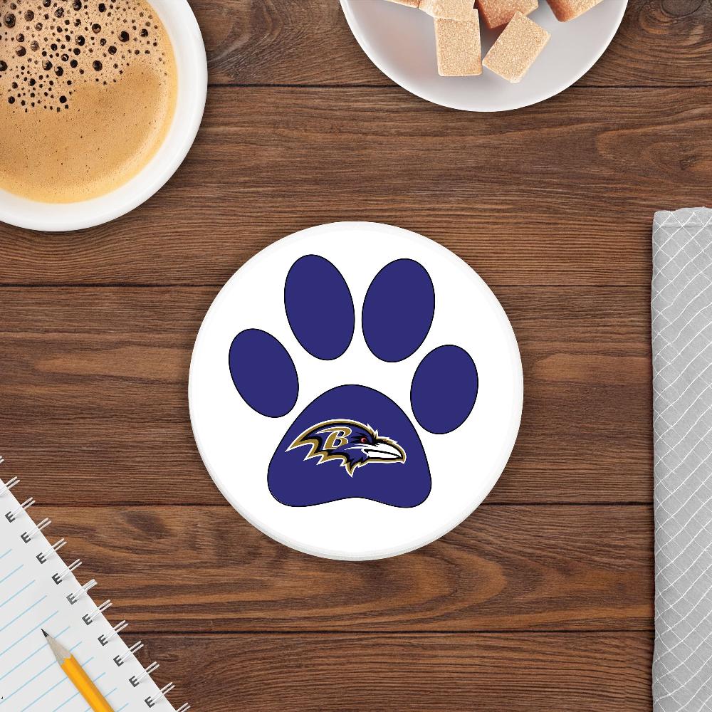 fan creations NFL - Baltimore Ravens 4 in Round Dog Paw Coaster
