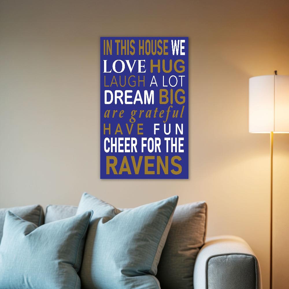 fan creations NFL Baltimore Ravens in This House 11x19 Wall Decor