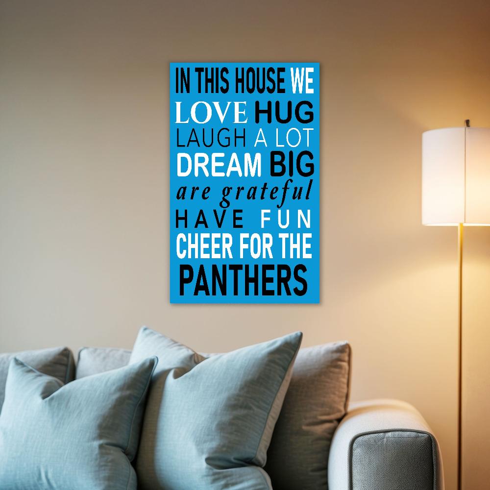 fan creations NFL Carolina Panthers in This House 11x19 Wall Decor