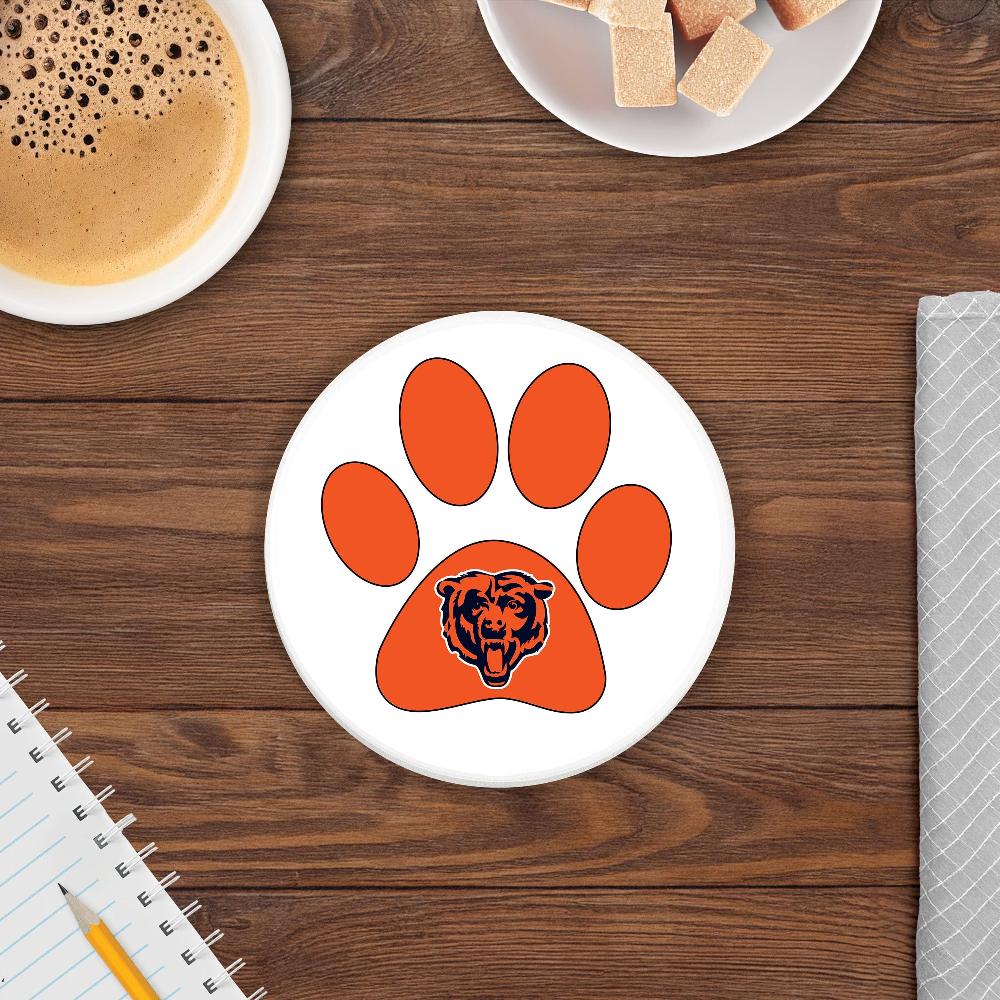 fan creations NFL - Chicago Bears 4 in Round Dog Paw Coaster