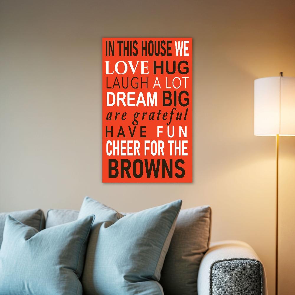 fan creations NFL Cleveland Browns in This House 11x19 Wall Decor