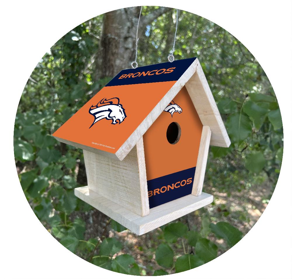 fan creations NFL Detroit Lions-Themed Birdhouse – White Mahogany with Bright UV Printed Team Colors