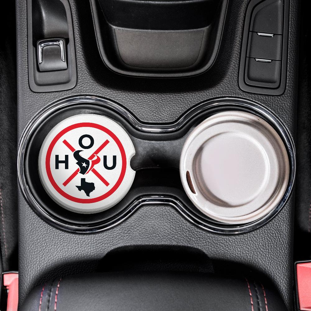 fan creations NFL Houston Texans-Ceramic Car Coaster – Railroad Crossing Sign Design - 2 pack