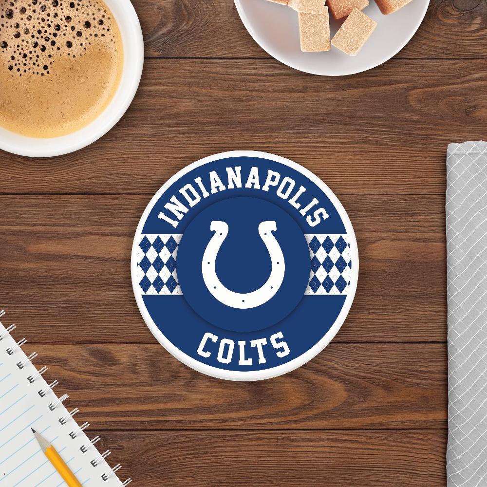 fan creations NFL - Indianapolis Colts 4 inch Ceramic Argyle Coaster