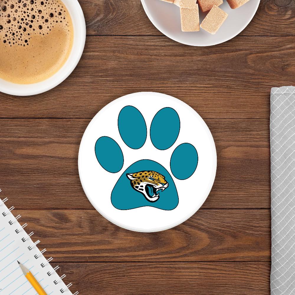 fan creations NFL - Jacksonville Jaguars 4 in Round Dog Paw Coaster