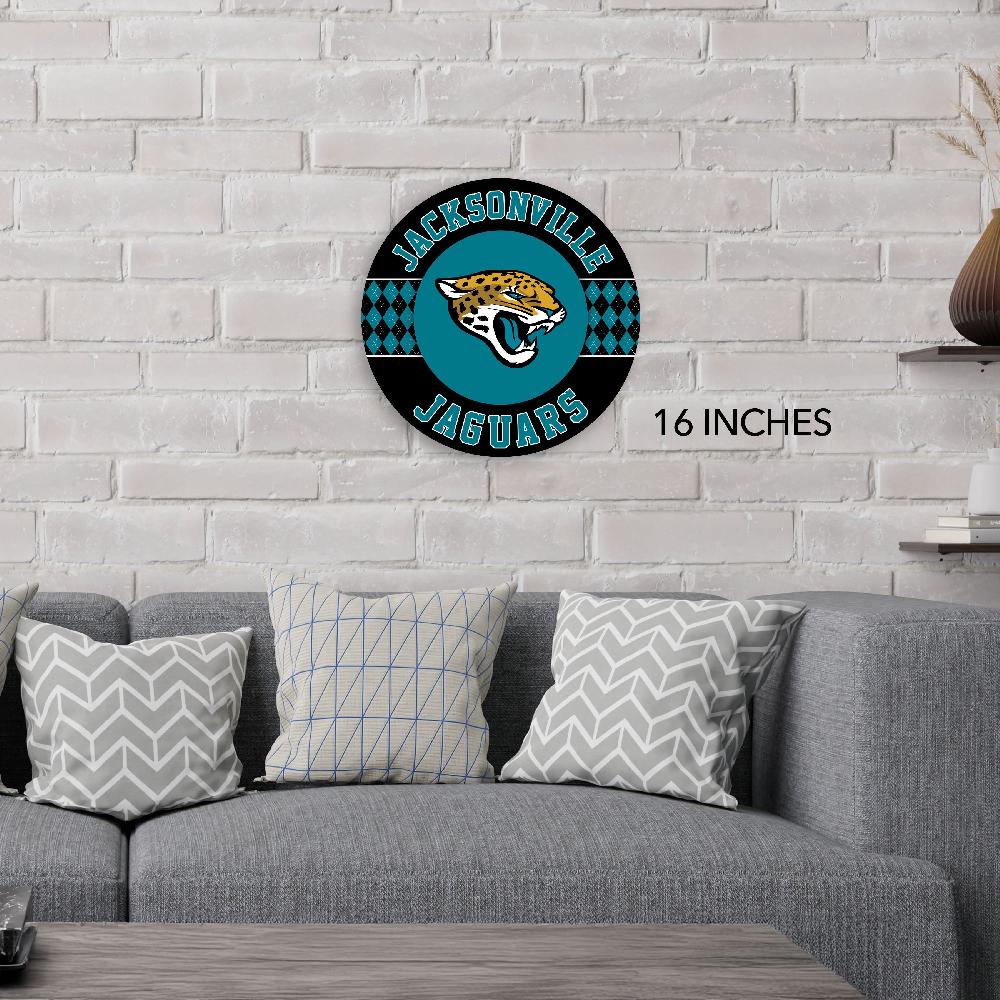 fan creations NFL Jacksonville Jaguars Argyle 16inc Circle Wall Art