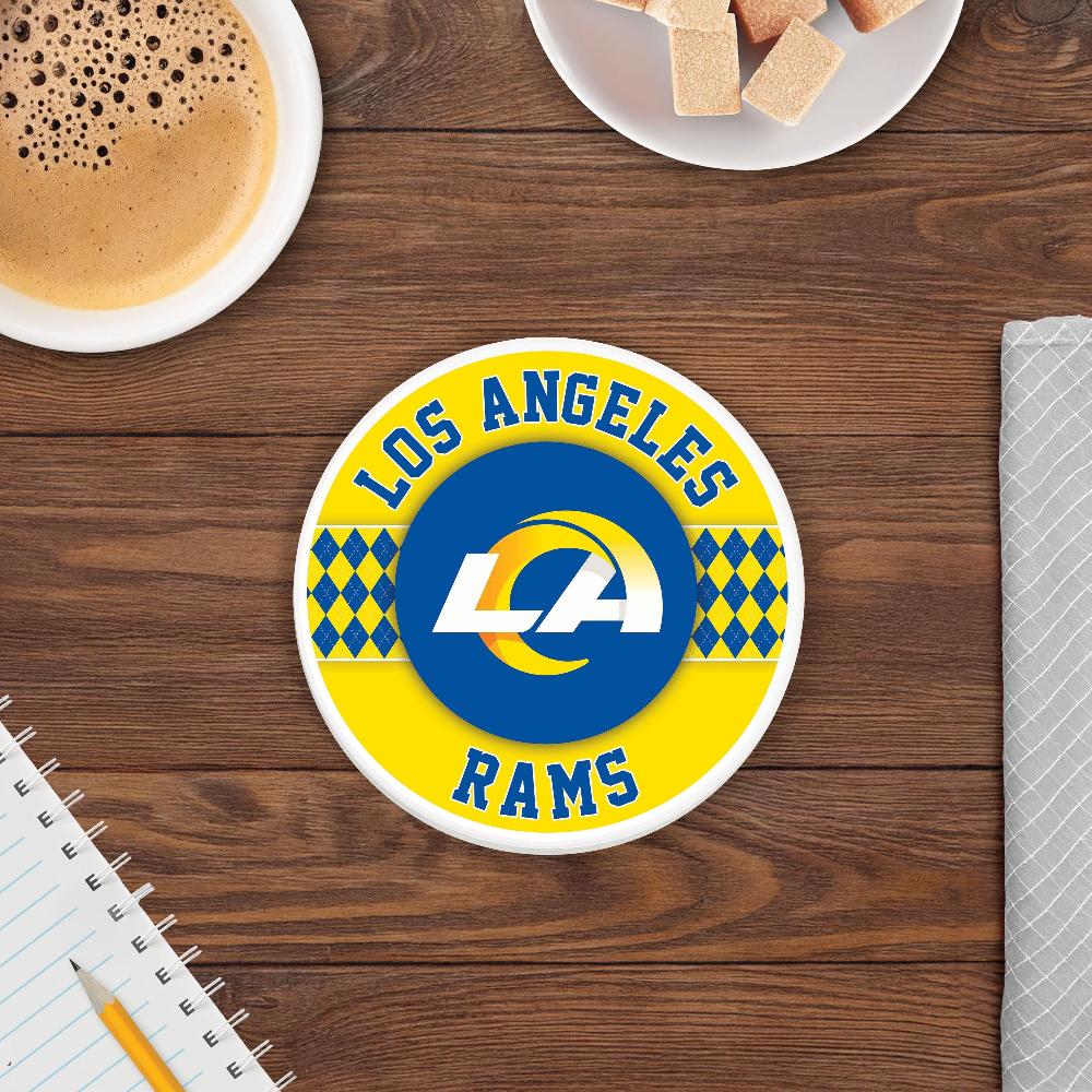 fan creations NFL - Los Angeles Rams 4 inch Ceramic Argyle Coaster
