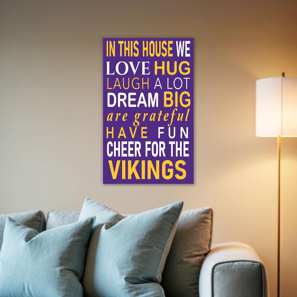 fan creations NFL Minnesota Vikings in This House 11x19 Wall Decor