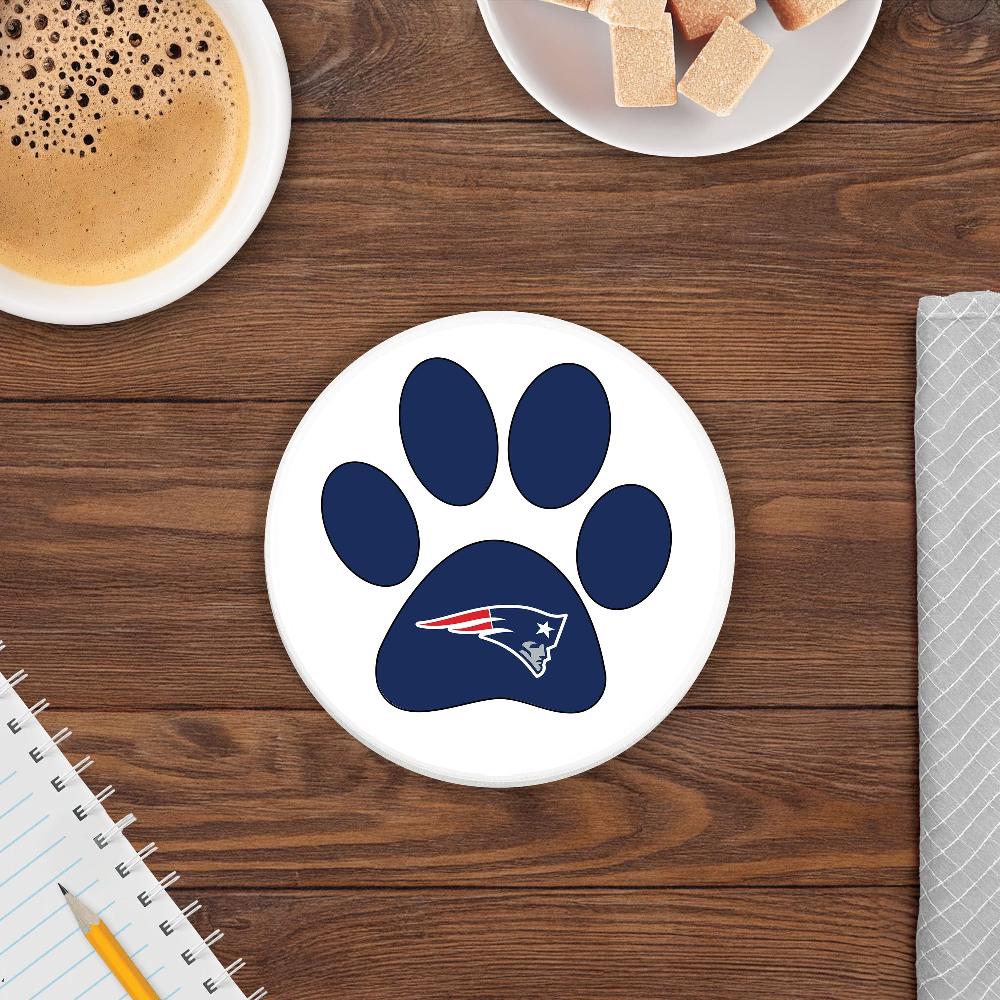 fan creations NFL - New England Patriots 4 in Round Dog Paw Coaster