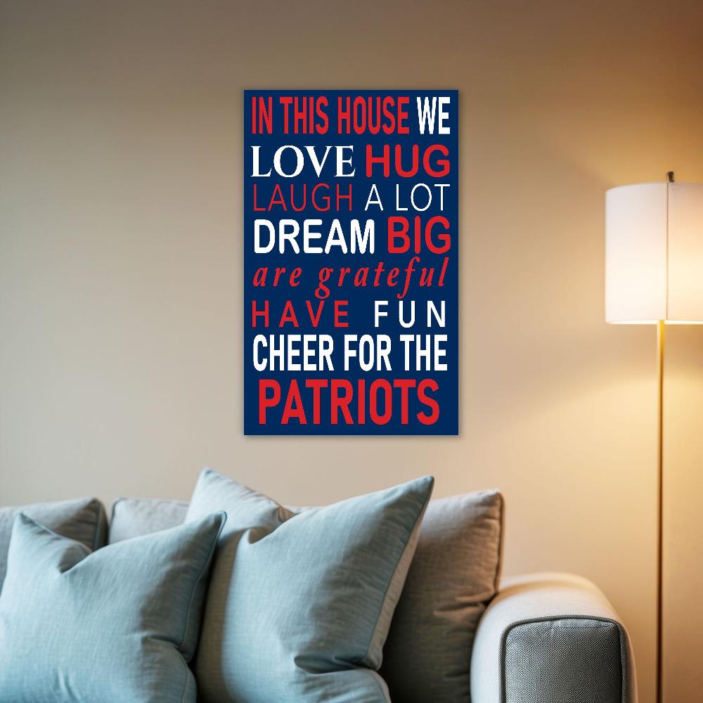 fan creations NFL New England Patriots in This House 11x19 Wall Decor