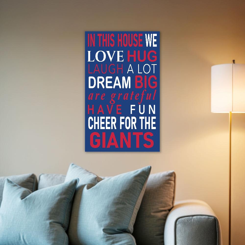 fan creations NFL New York Giants in This House 11x19 Wall Decor