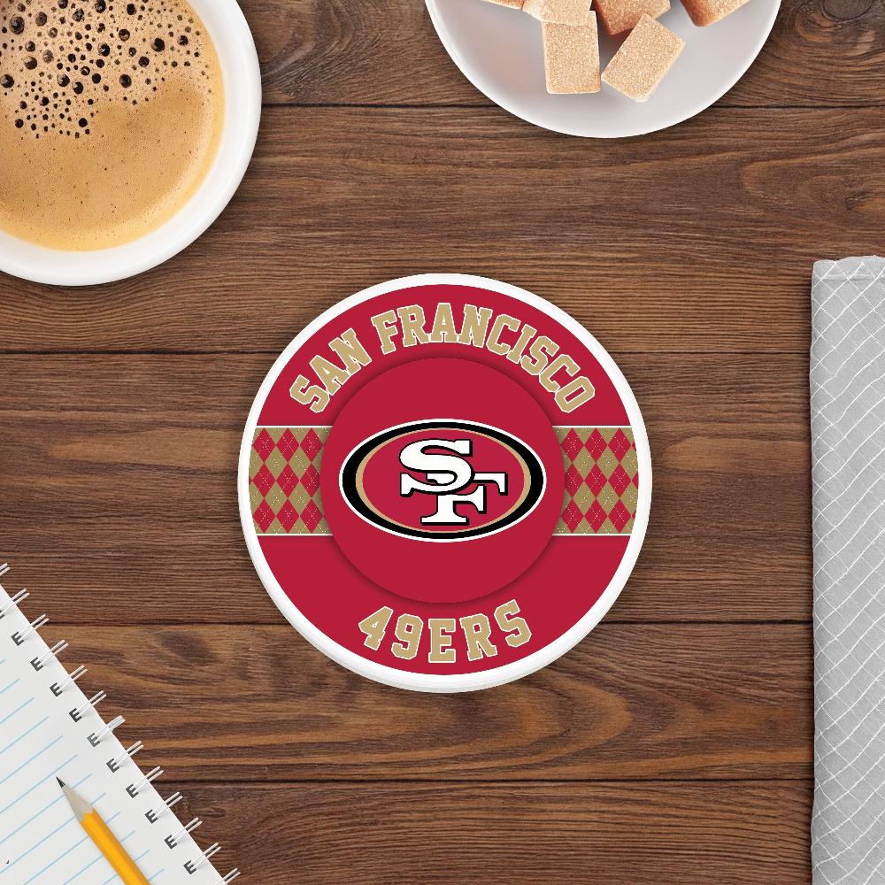 fan creations NFL - San Francisco 49ers 4 inch Ceramic Argyle Coaster