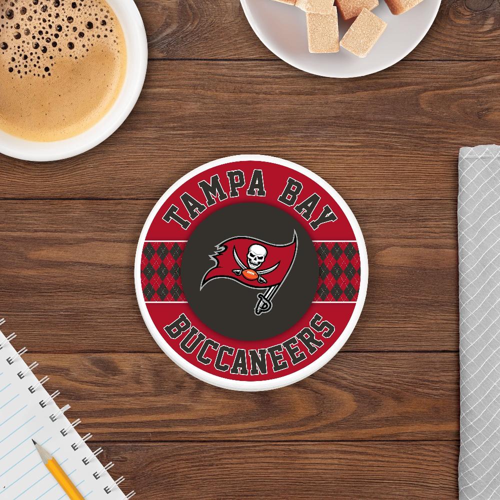 fan creations NFL - Tampa Bay Buccaneers 4 inch Ceramic Argyle Coaster