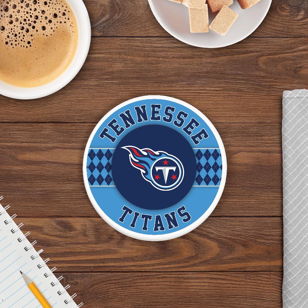 fan creations NFL - Tennessee Titans 4 inch Ceramic Argyle Coaster