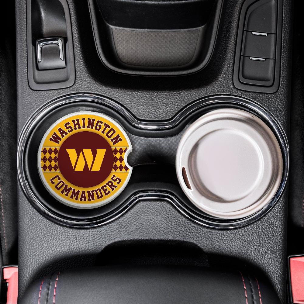 fan creations NFL Washington Commanders Argyle Ceramic Car Coaster - 2 Pack