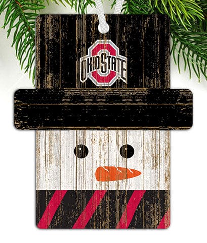 fan creations Ohio State University Snowman Ornament