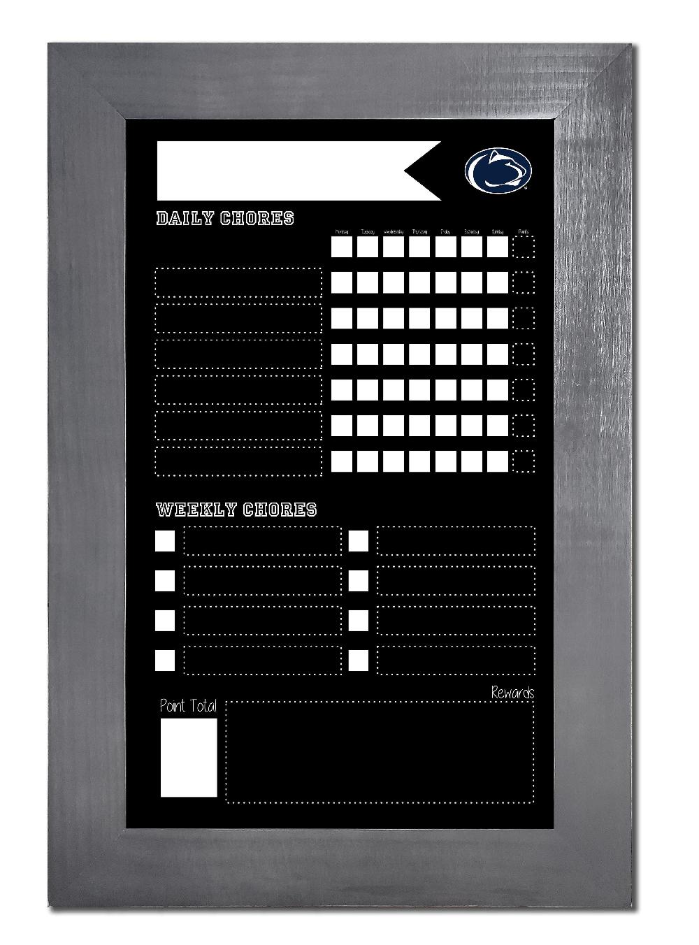 fan creations Penn State Chore Chart Chalkboard 11x19 With Frame