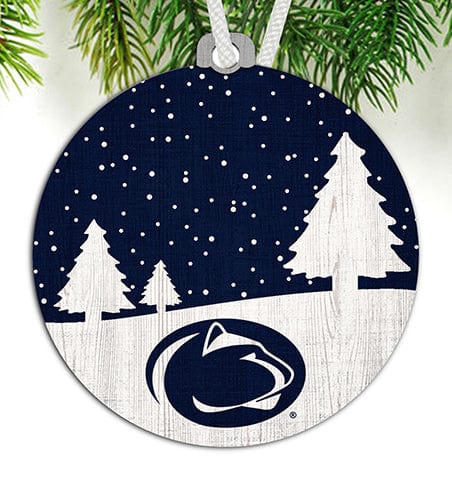 fan creations Penn State University Snow Scene Ornament
