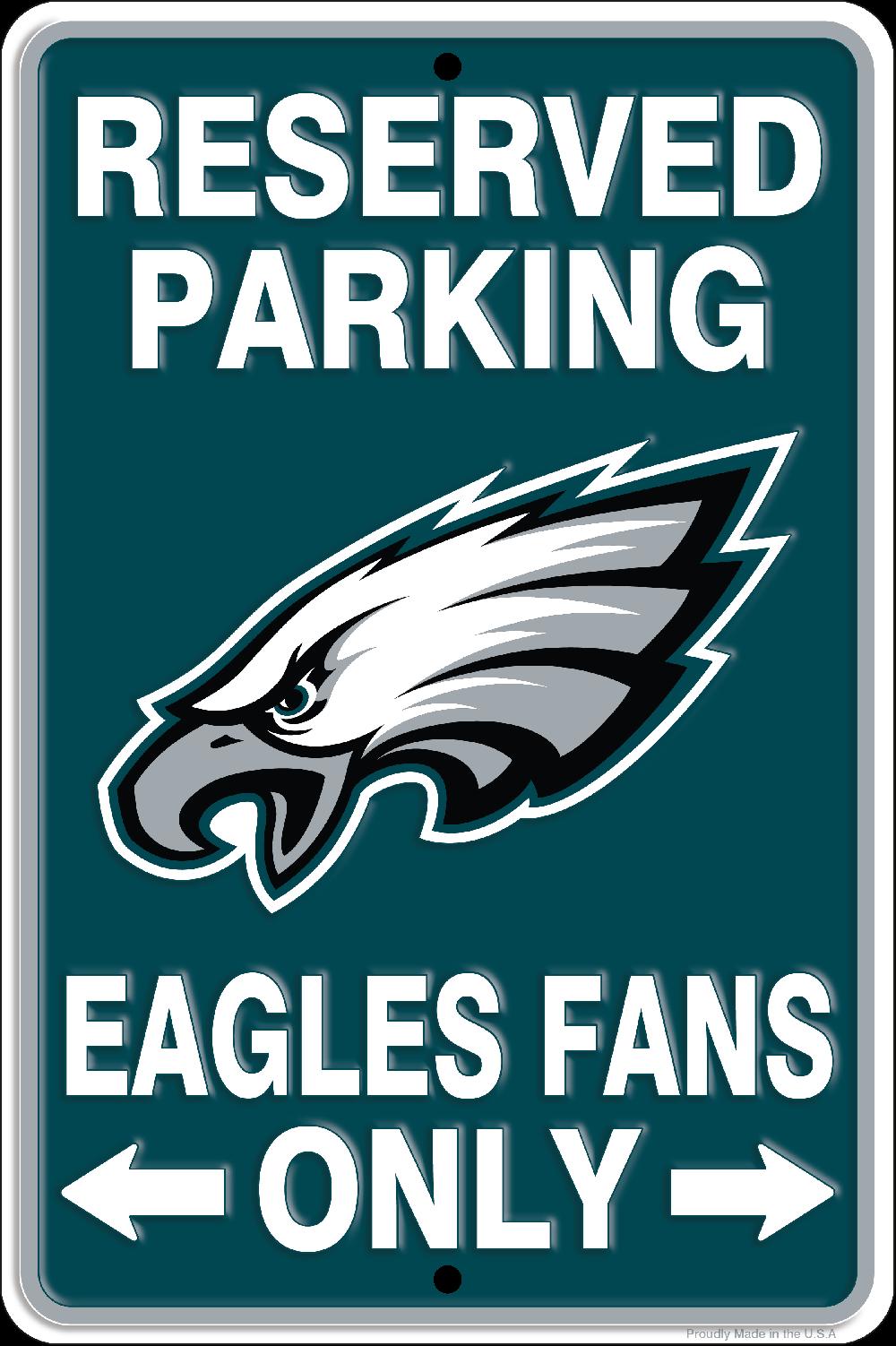 fan creations Philadelphia Eagles Reserved Parking Metal 12x8in