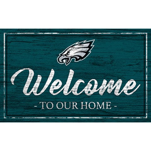 fan creations Philadelphia Eagles Team Color Welcome 11x19 Sign