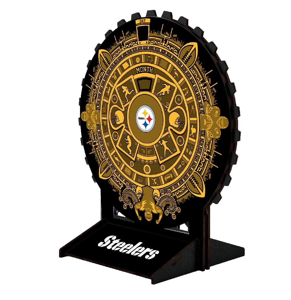 fan creations Pittsburgh Steelers 8in Circle Desktop Calendar