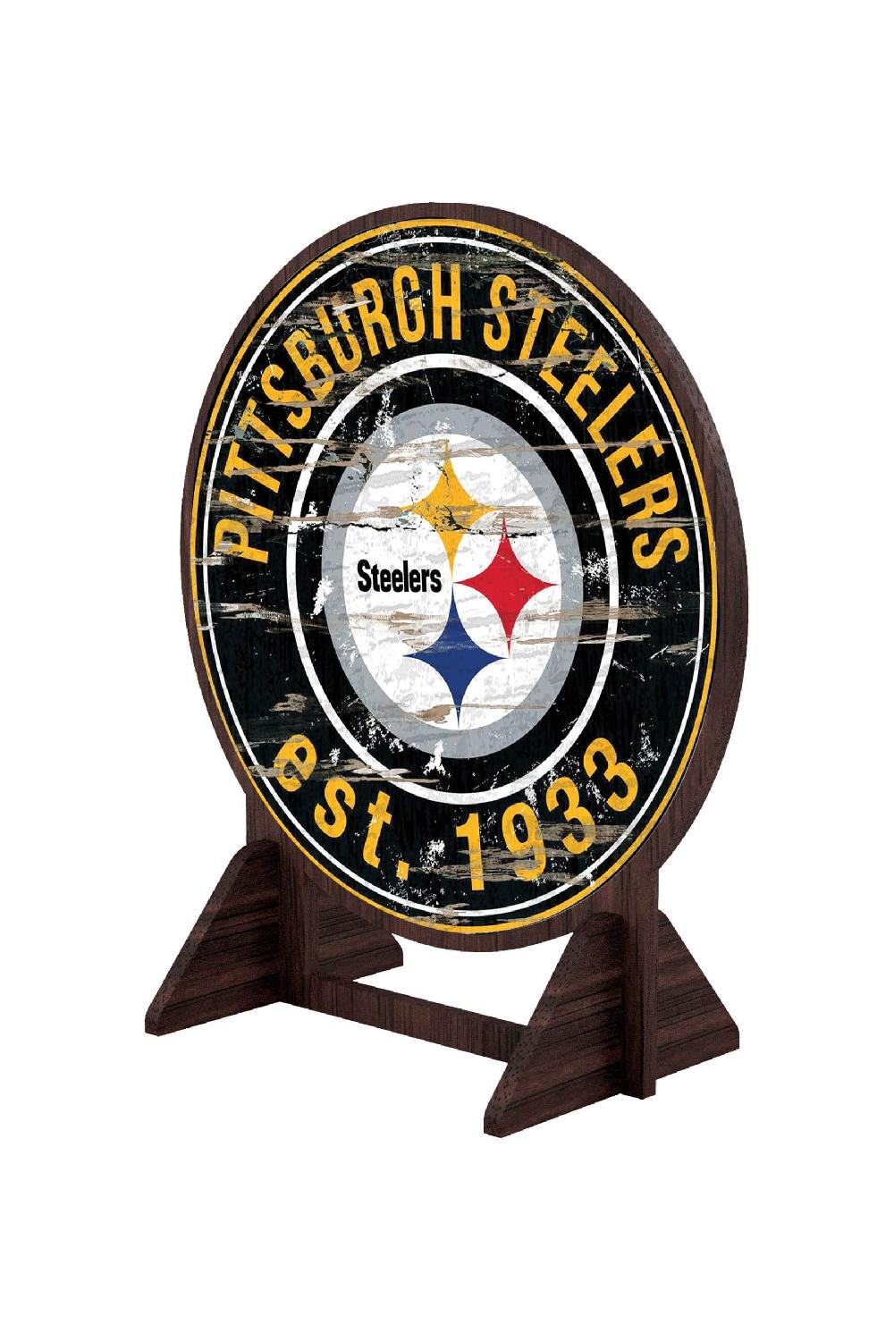 fan creations Pittsburgh Steelers Desktop Circle Logo Stand