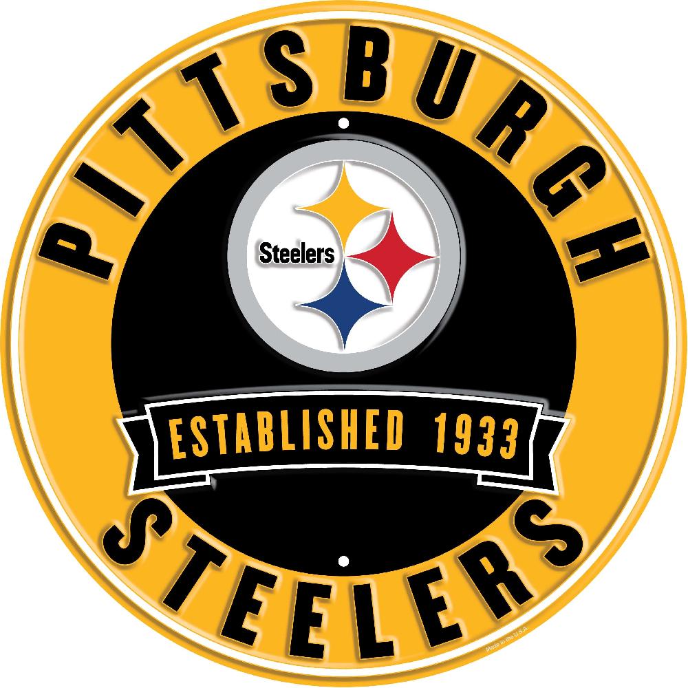 fan creations Pittsburgh Steelers Metal Established Date Circle