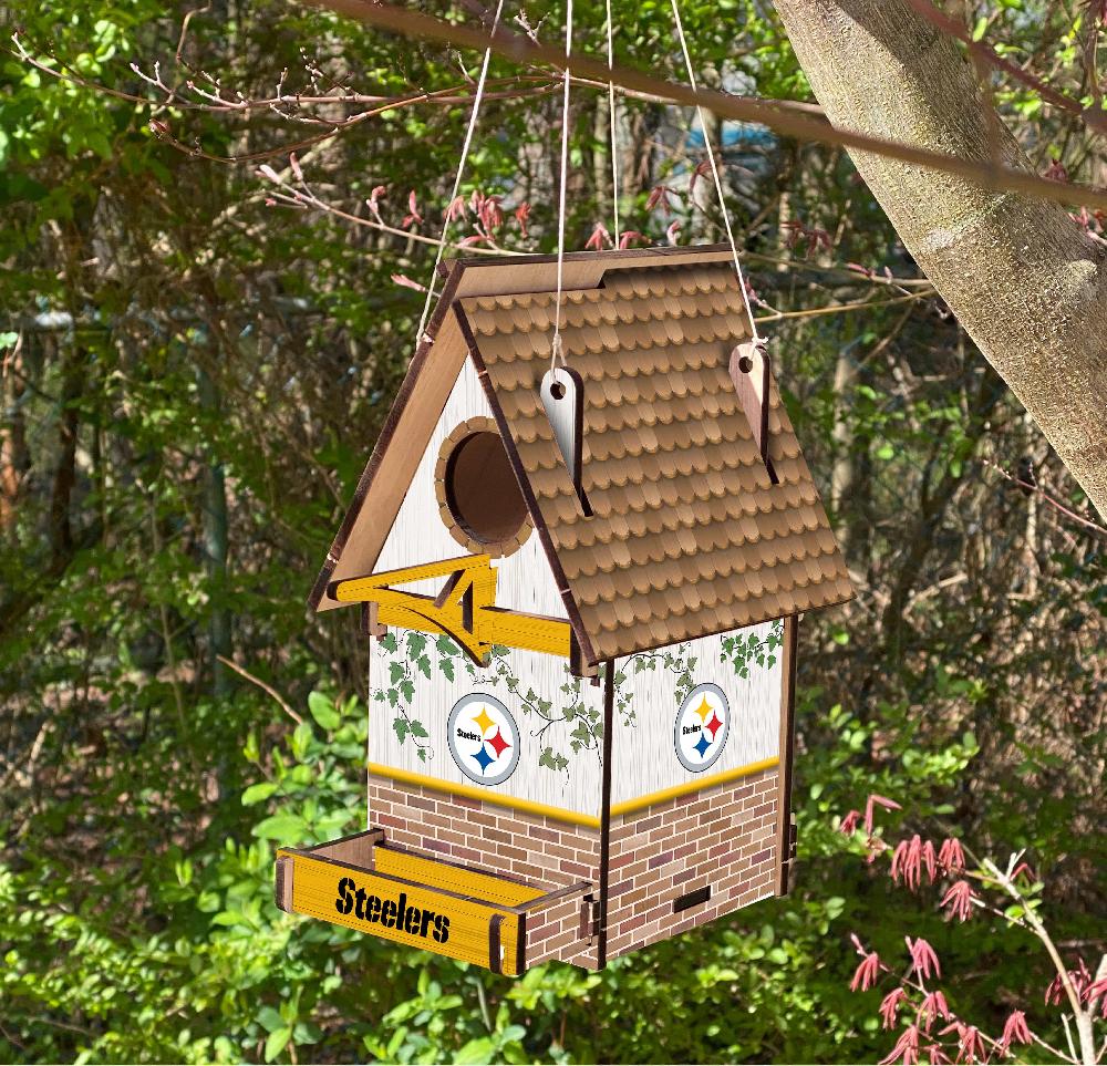 fan creations Pittsburgh Steelers Team Bird House Unassembled