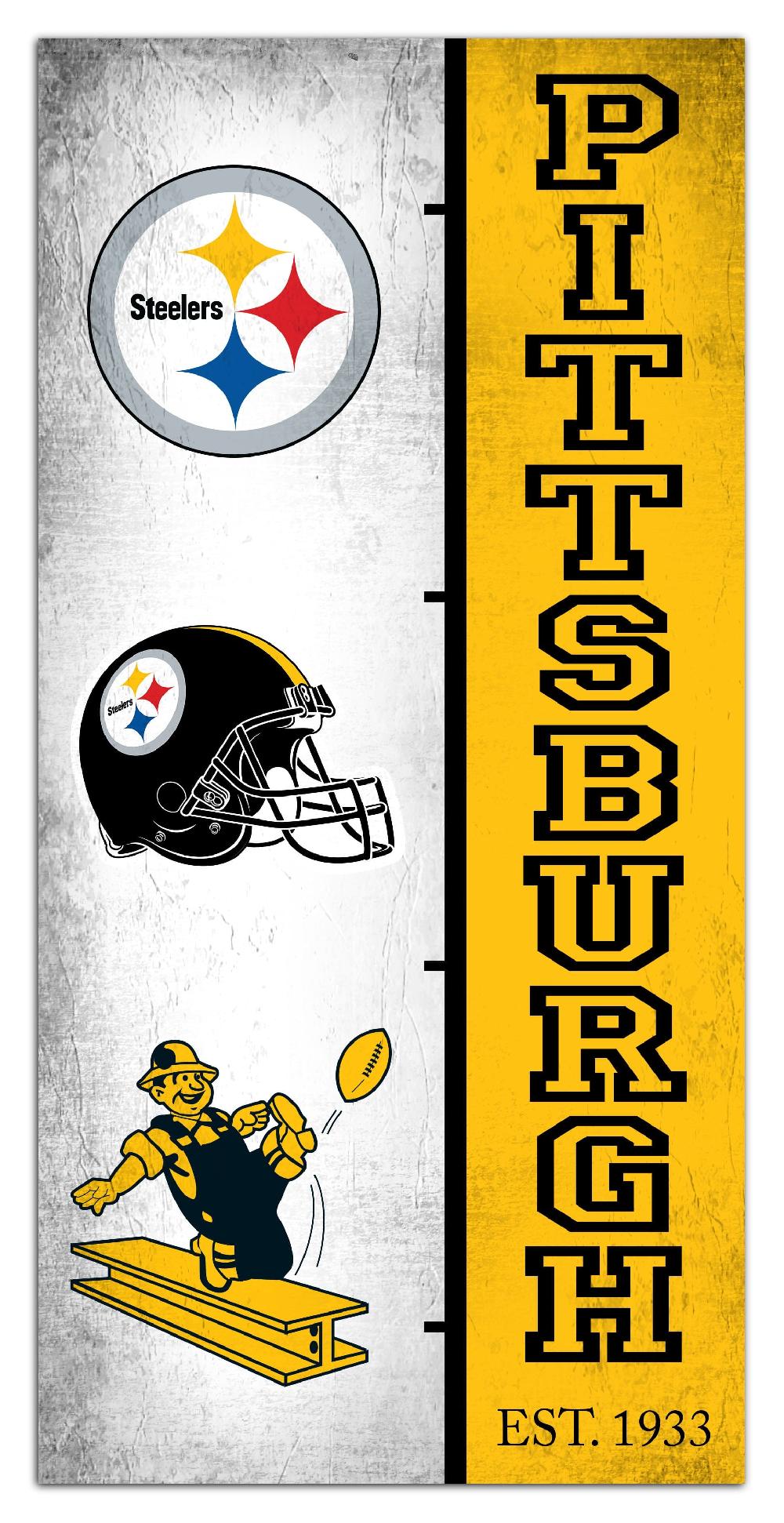 fan creations Pittsburgh Steelers Team Logo Progression 6x12
