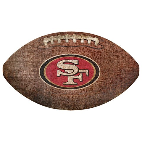 fan creations San Francisco 49ers 12" Football Shaped Sign