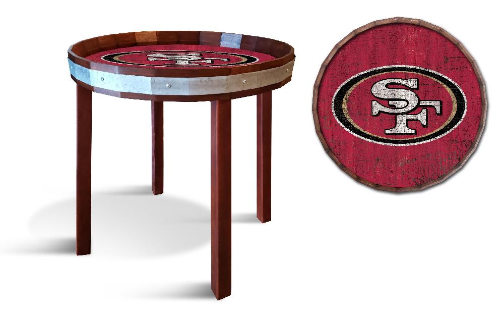Fan Creations San Francisco 49ers Barrel Top Side Table