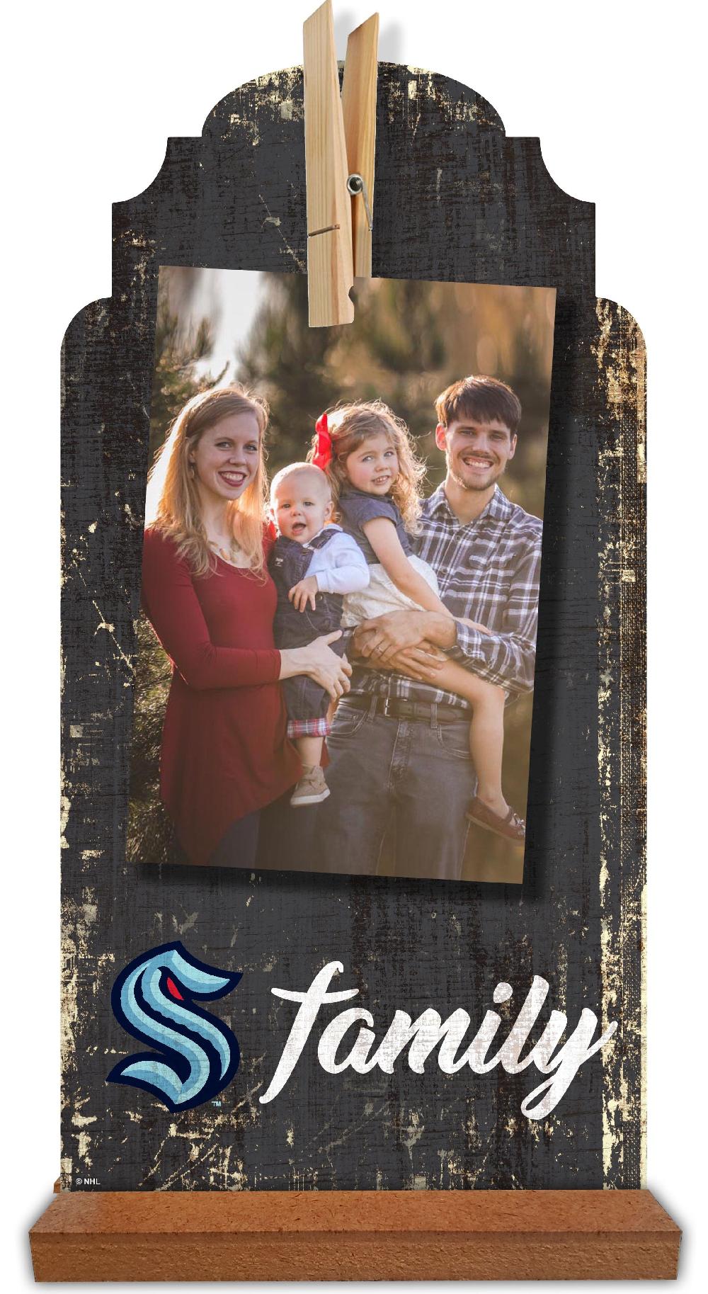 fan creations Seattle Kraken Family Clothespin 6x12