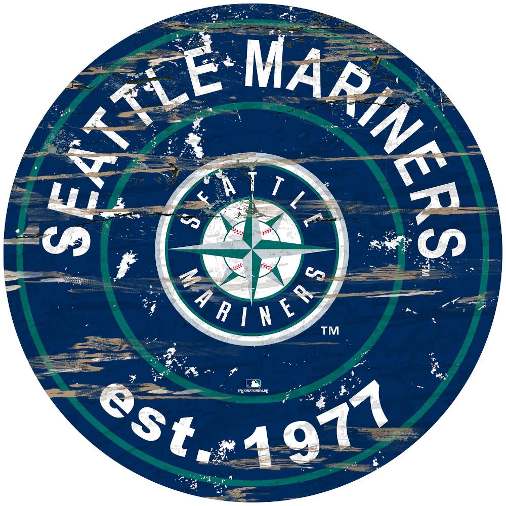 fan creations Seattle Mariners Distressed 24" Circle