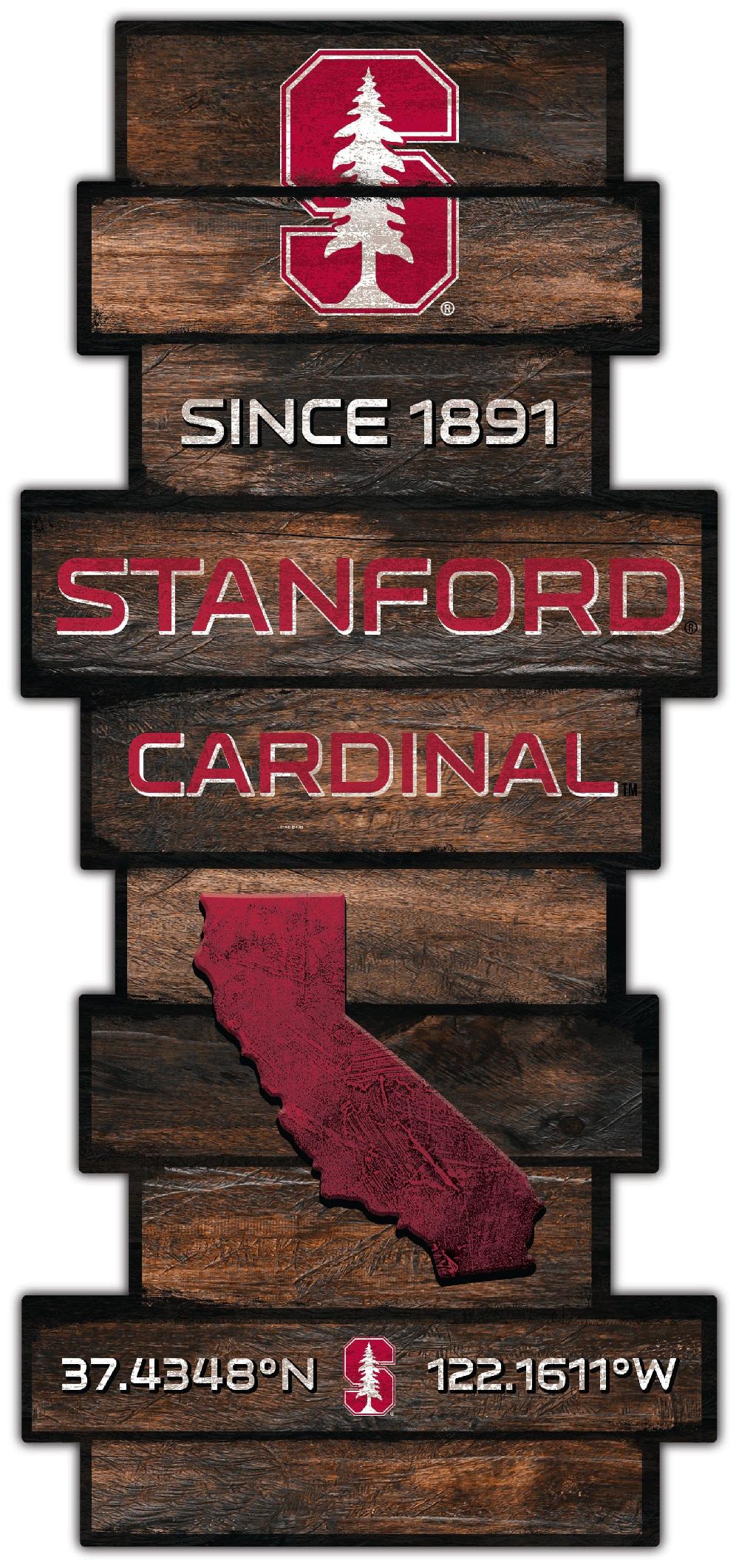 fan creations Stanford Wood Celebration Stack 24" Sign