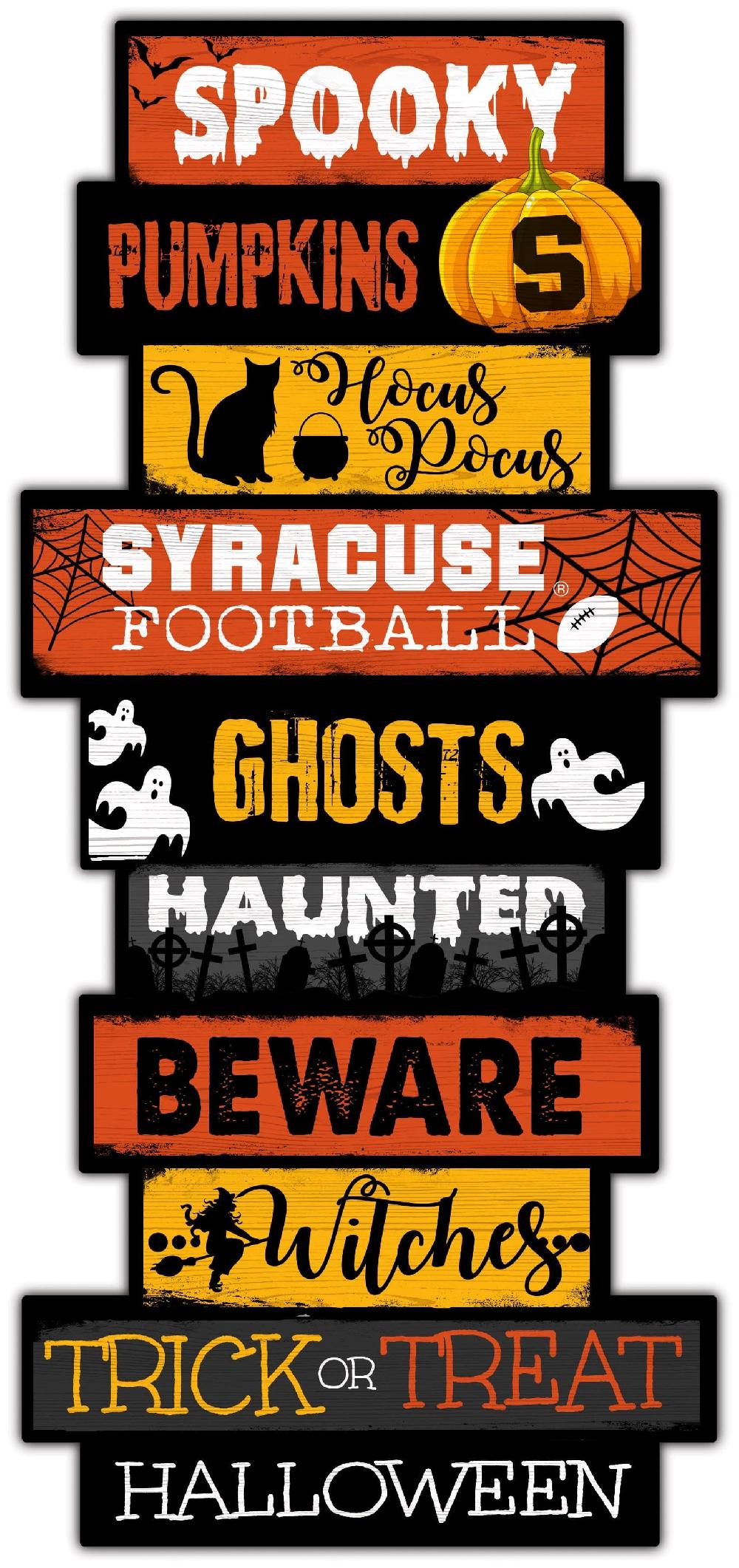 fan creations Syracuse Halloween Celebration Stack 24" Sign