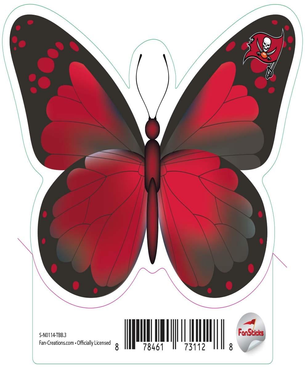 fan creations Tampa Bay Buccaneers 3in Decal - Butterfly