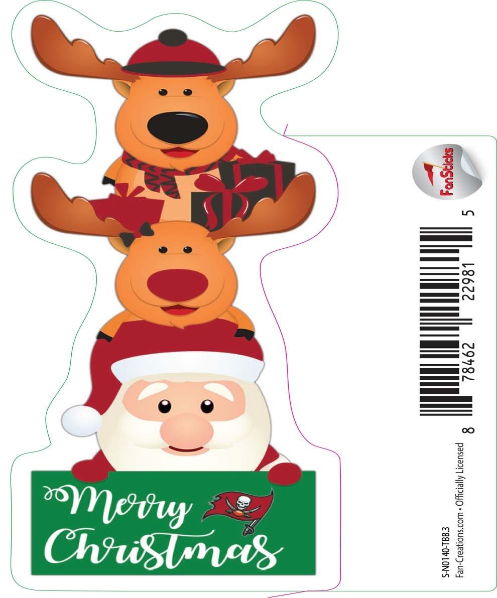 fan creations Tampa Bay Buccaneers 3in Decal - Christmas Stack
