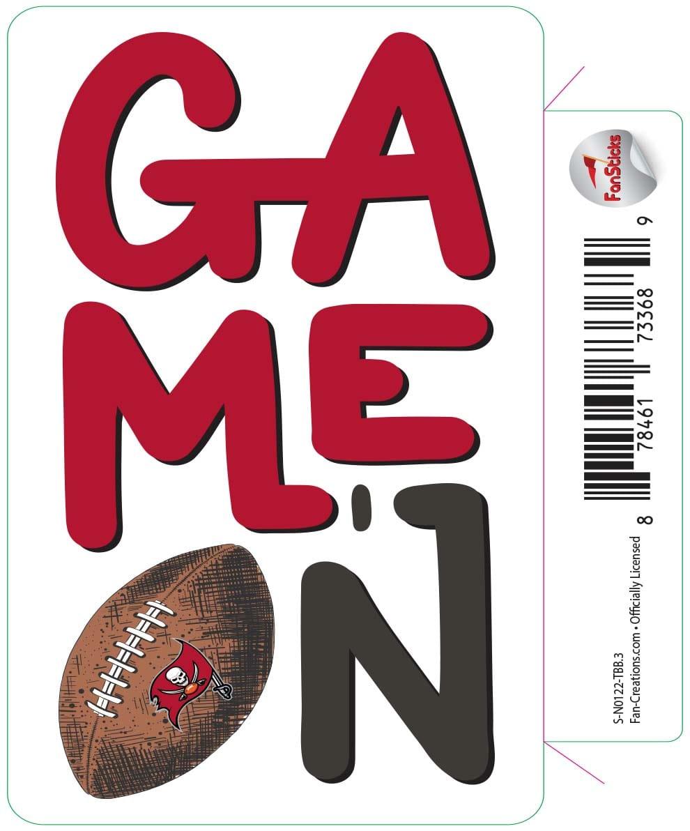fan creations Tampa Bay Buccaneers 3in Decal - Game On