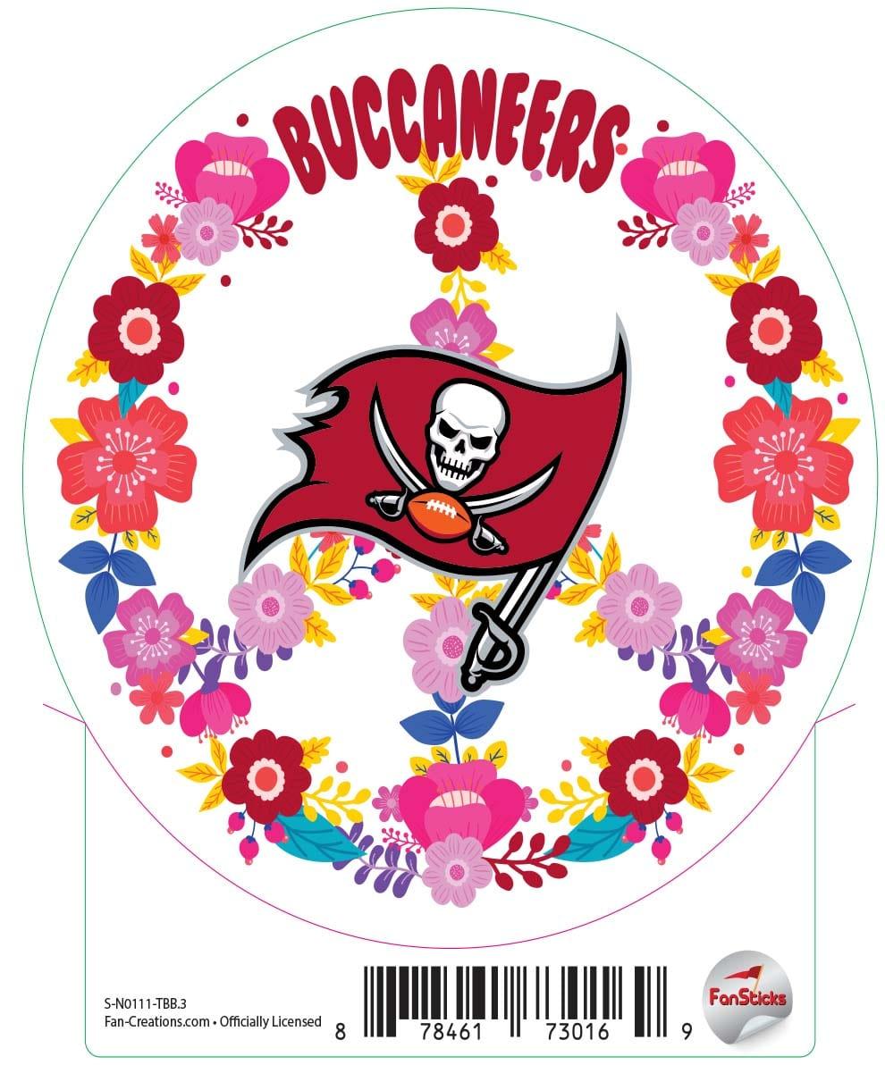 fan creations Tampa Bay Buccaneers 3in Decal - Peace Sign